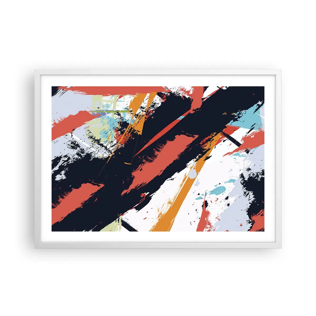 Poszter fekete keretben - Dinamikus kompozíció - 70x50 cm