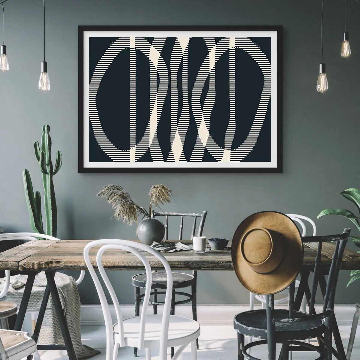 Poszter fehér keretben - Sötétség megtörése kísérlete - 70x50 cm