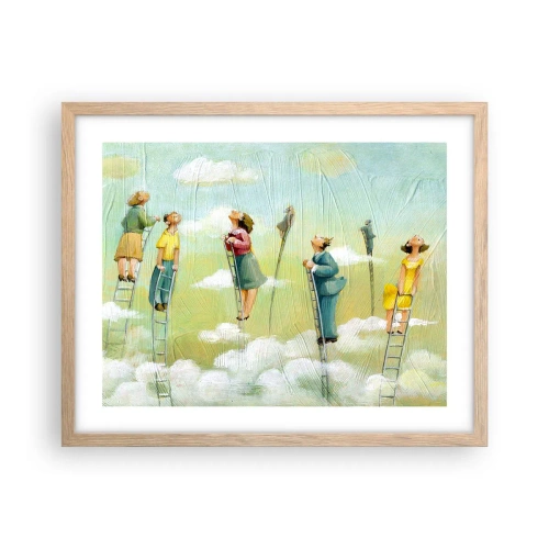 Poszter világos tölgy keretben - Az álmod mögött - 50x40 cm