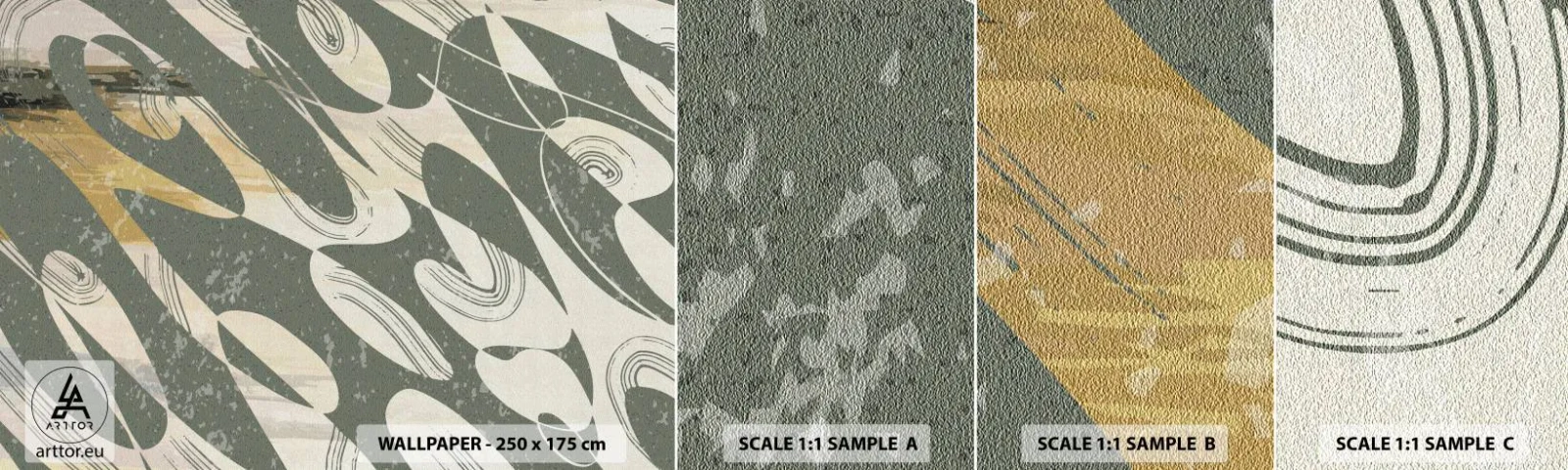 Fotótapéta Minta Standard Eco - Ritmikus absztrakció - Absztrakció, Modern, Idős - 100x30 cm