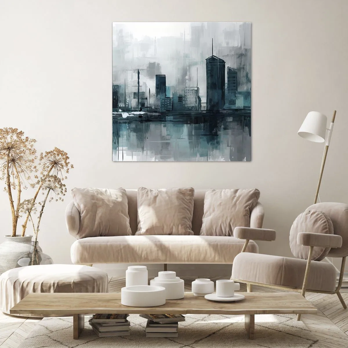 Vászonkép - Esőszínű város - 50x50 cm