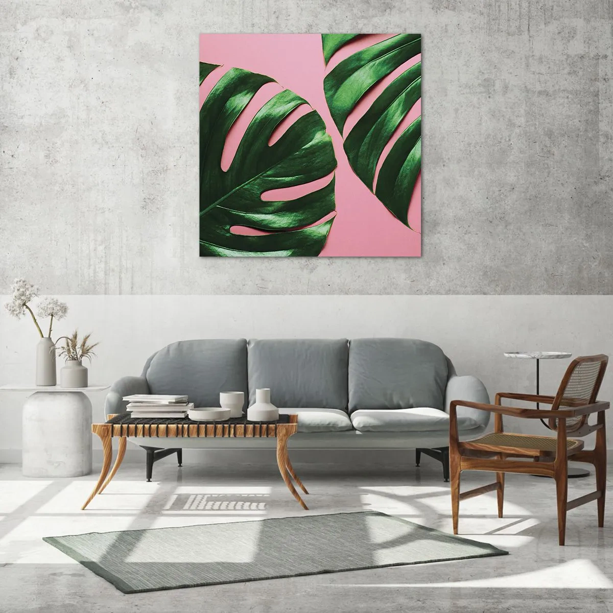 Üveg kép - Zöld rendez-vous - 60x60 cm