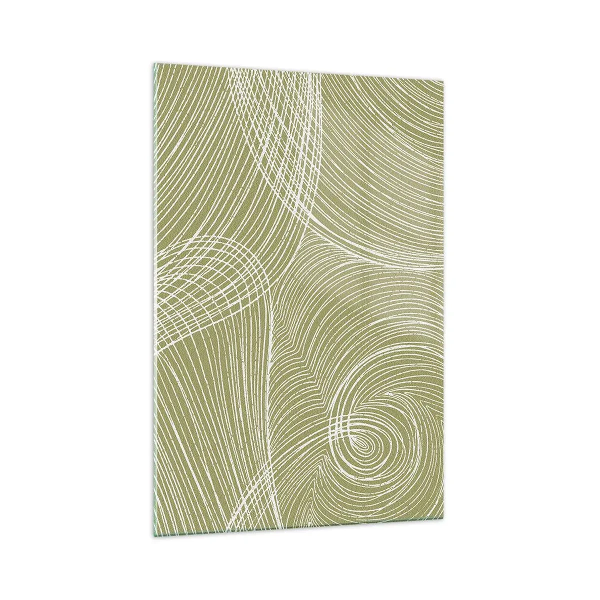 Üveg kép - Bonyolult absztrakció fehérben - 70x100 cm