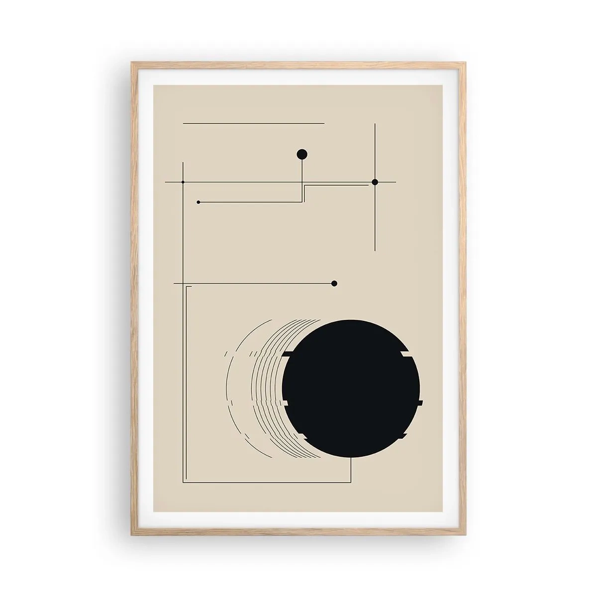 Poszter világos tölgy keretben - Ruganyos és dinamikus kompozíció - 70x100 cm