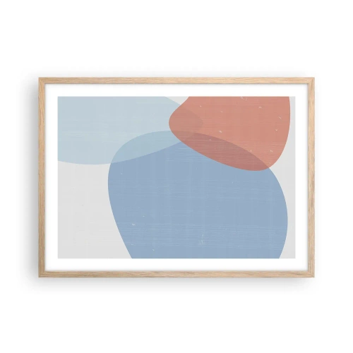 Poszter világos tölgy keretben - Pasztell kapcsolatok - 70x50 cm