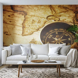 Fotótapéta Premium Canvas - Keletre, vagy nyugatra? - Utazások, Világtérképek, Iránytű - 250x175 cm