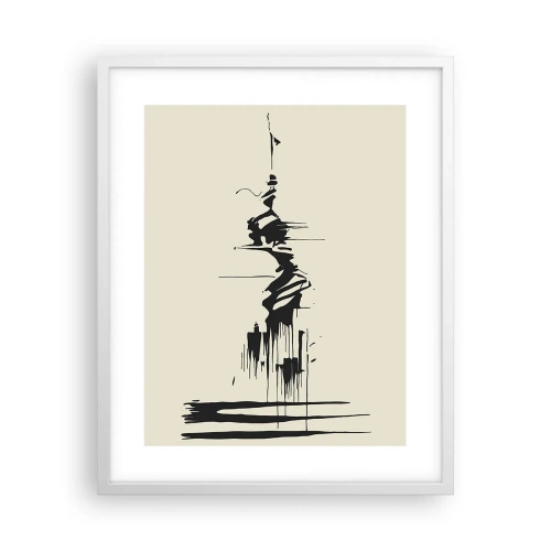 Poszter fekete keretben - Sietős absztrakció - 40x50 cm