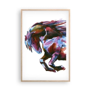 Poszter világos tölgy keretben - Az elragadtatásban - 61x91 cm