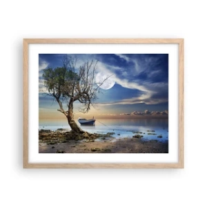 Poszter világos tölgy keretben - Ez a vég vagy a kezdet? - 50x40 cm