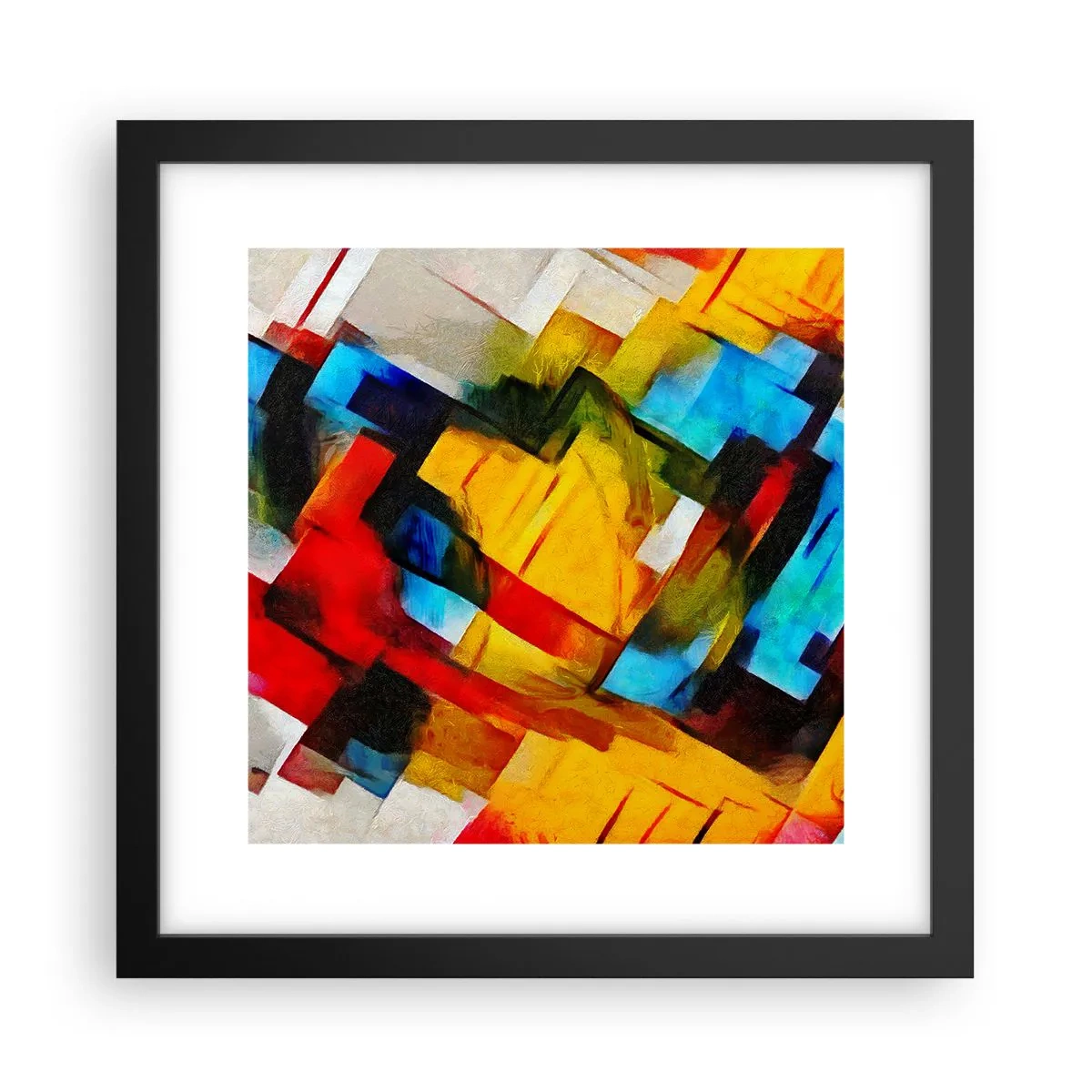 Poszter fehér keretben - Többszínű réteges - 30x30 cm