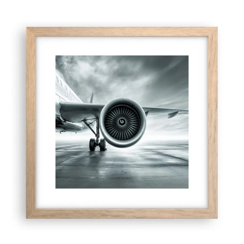 Poszter világos tölgy keretben - Van erő! - 30x30 cm