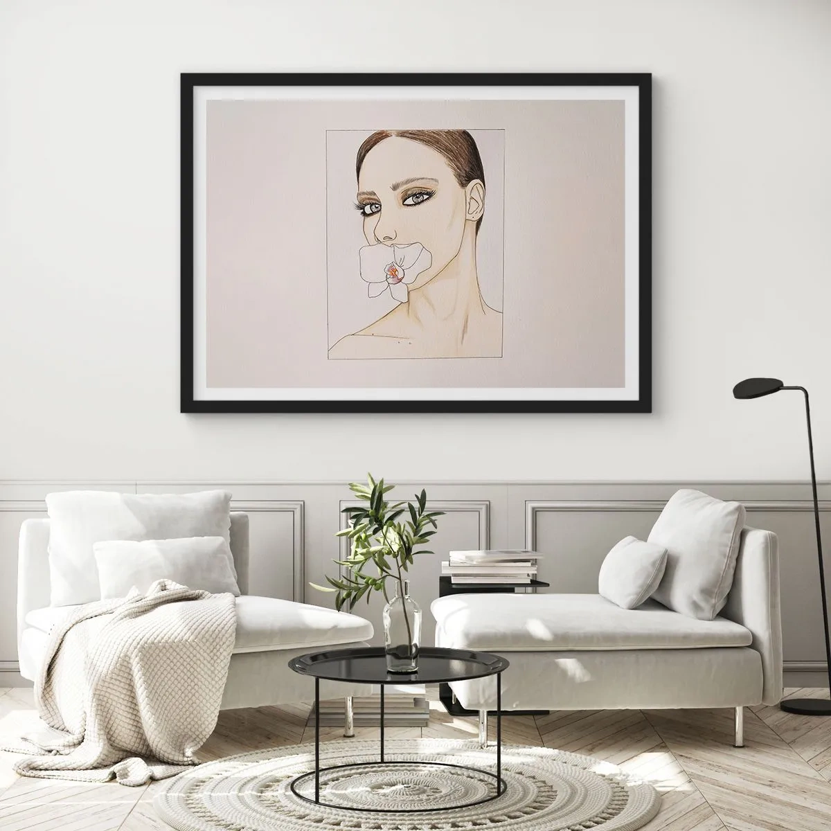 Poszter fehér keretben - Az elegancia és a szépség szimbóluma - 40x30 cm