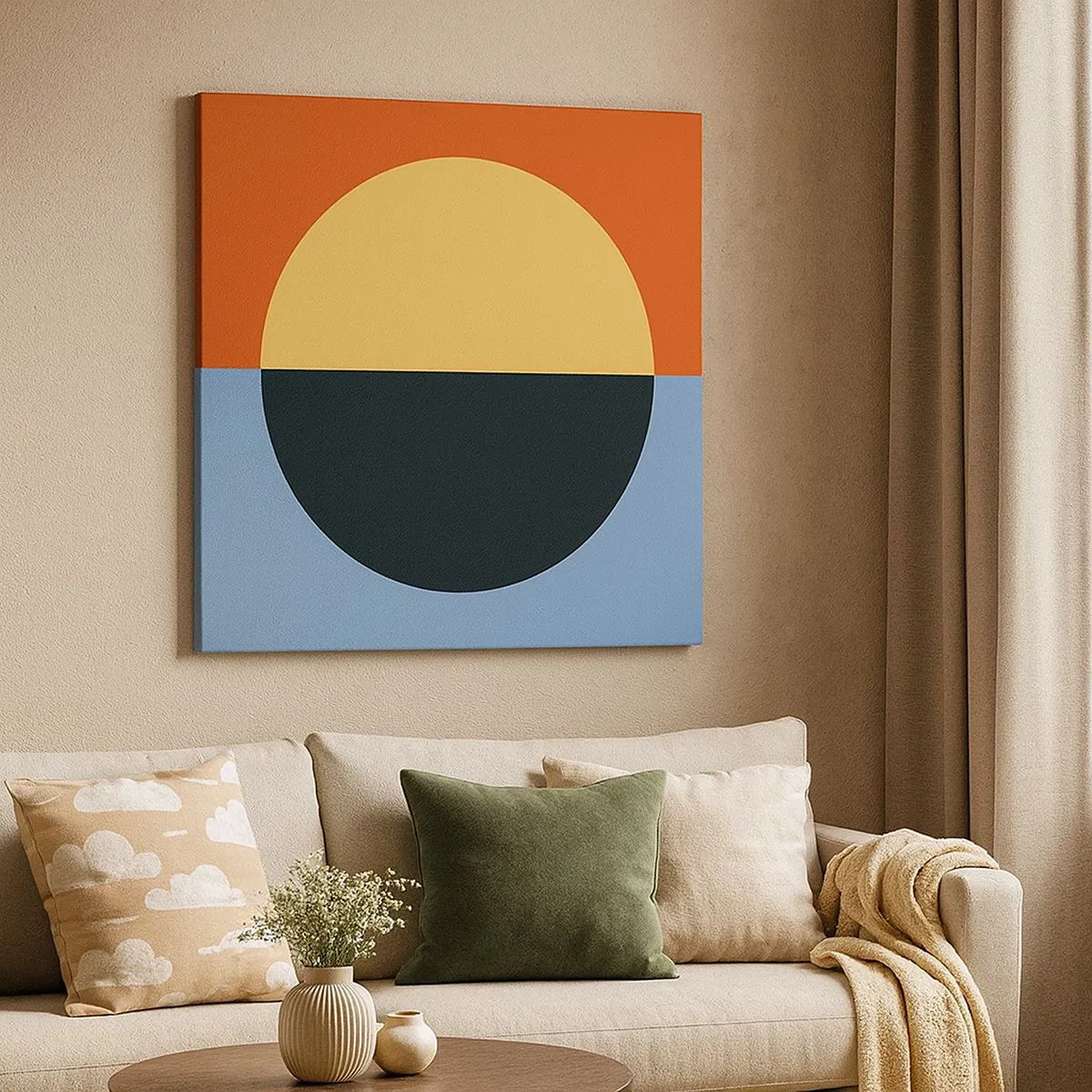 Vászonkép - A meleg és a hideg kompozíciója - 30x30 cm