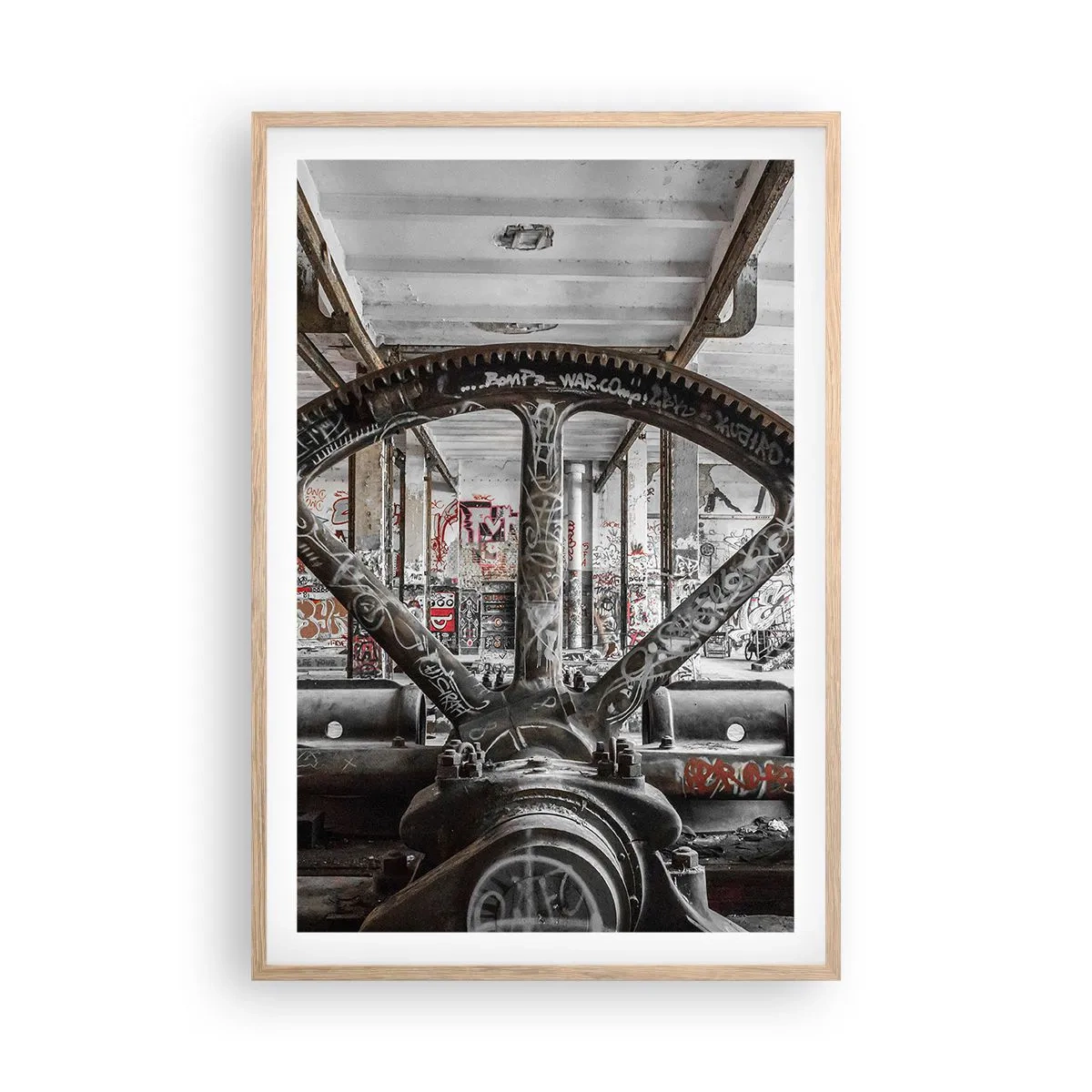 Poszter világos tölgy keretben - A gyár titkos élete - 61x91 cm