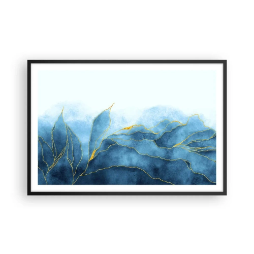 Poszter fehér keretben - Kék aranyban - 91x61 cm