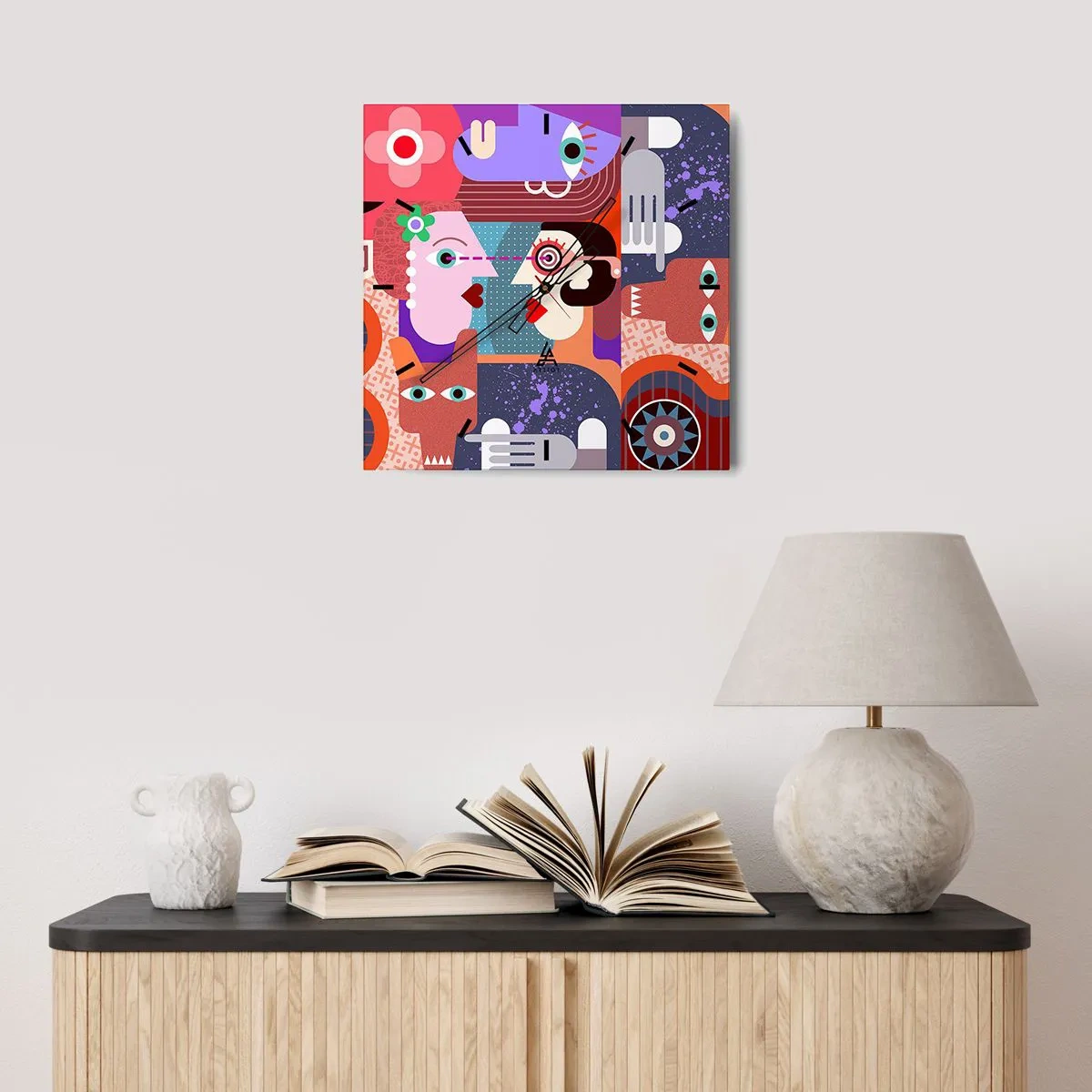 Falióra, Óra - Szemtől szembe - 30x30 cm