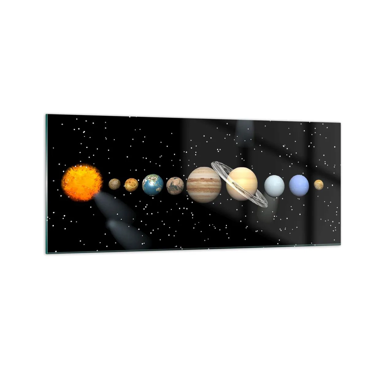 Üveg kép - És a bolygók őrülnek, őrülnek... - 100x40 cm