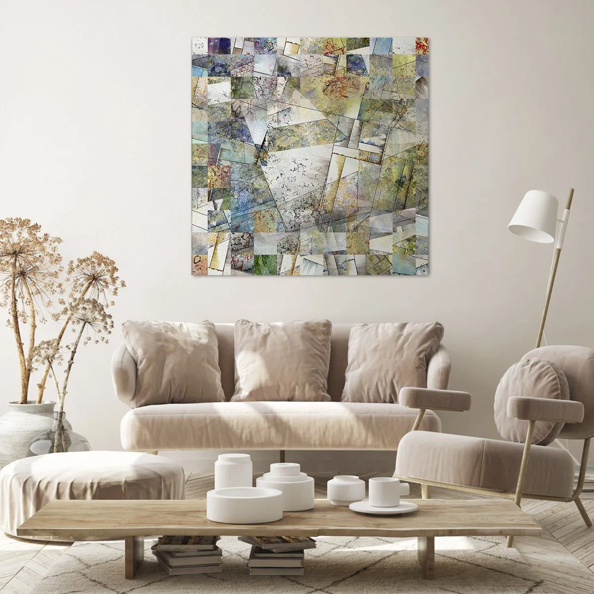 Vászonkép - Geometrikus átrendeződés - 70x70 cm