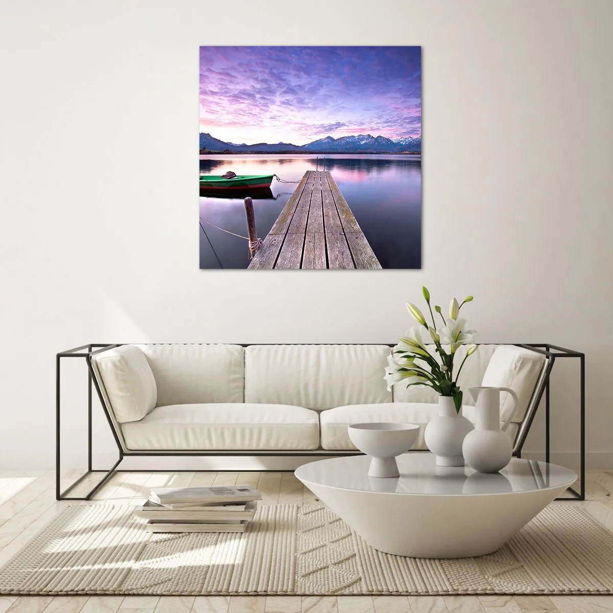 Üveg kép - Barátságos csend - 70x70 cm