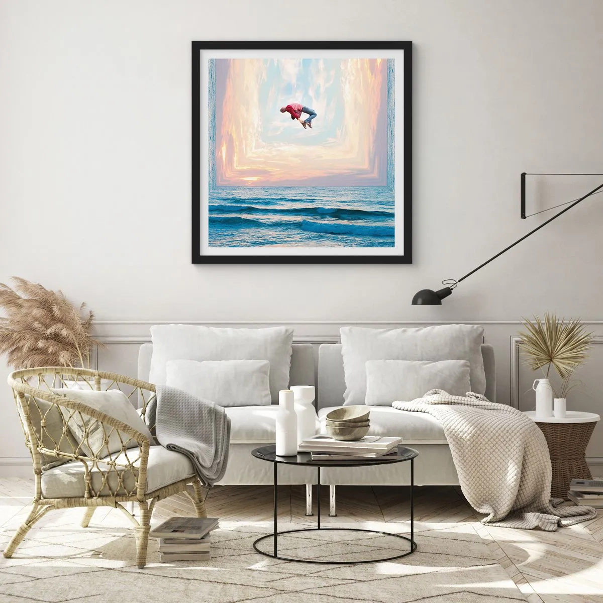 Poszter fehér keretben - Egy másik dimenzióba - 60x60 cm