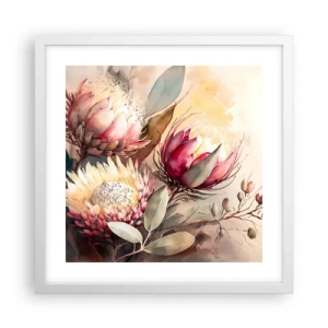 Poszter fekete keretben - Profilból és en face - 40x40 cm