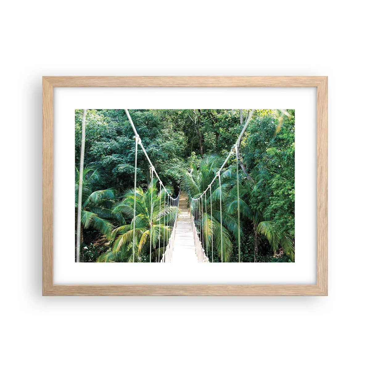 Poszter világos tölgy keretben - Üdvözöljük a dzsungelben! - 40x30 cm