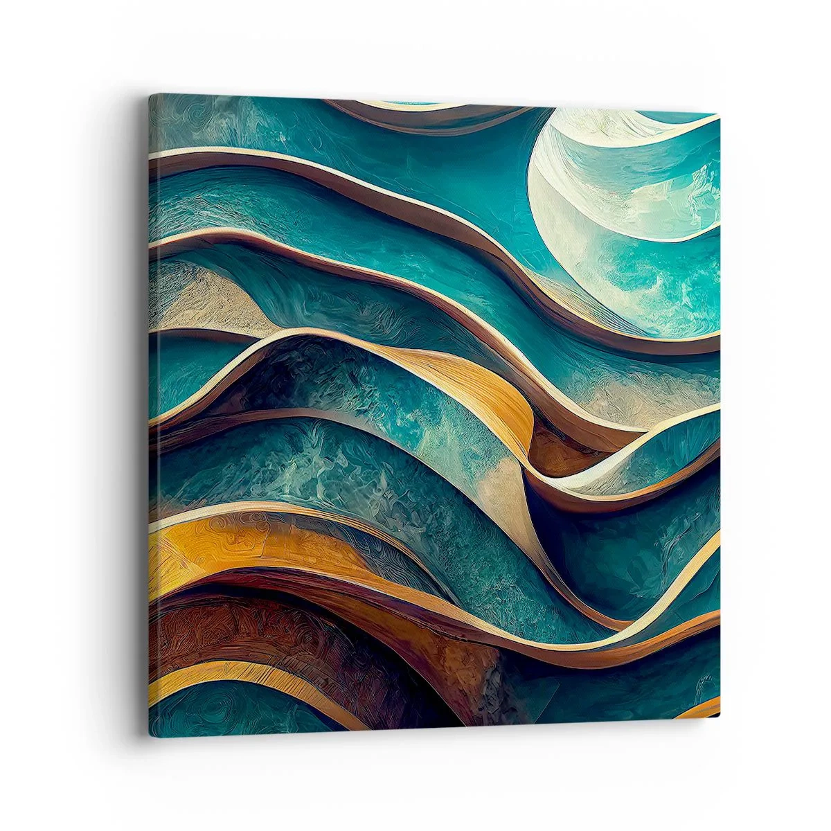 Vászonkép - Kék kanyarulatok - 40x40 cm