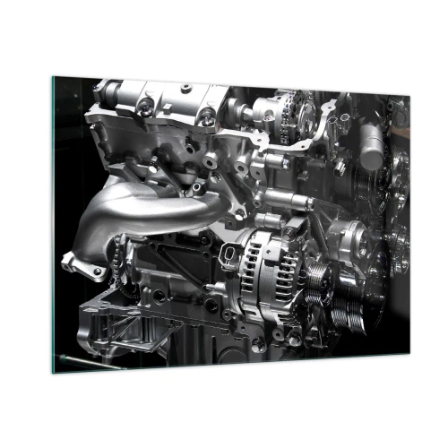 Üveg kép - Acél, szép, erős - 100x70 cm