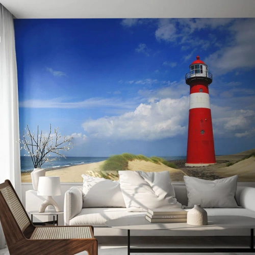 Fotótapéta Premium Sand - Álommagány - Tájkép, Világítótorony, Hollandia - 100x70 cm