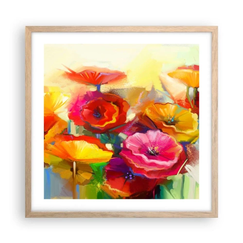 Poszter világos tölgy keretben - Nem csak piros - 50x50 cm