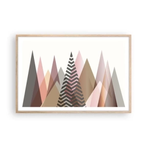 Poszter világos tölgy keretben - Piramis nézet - 91x61 cm
