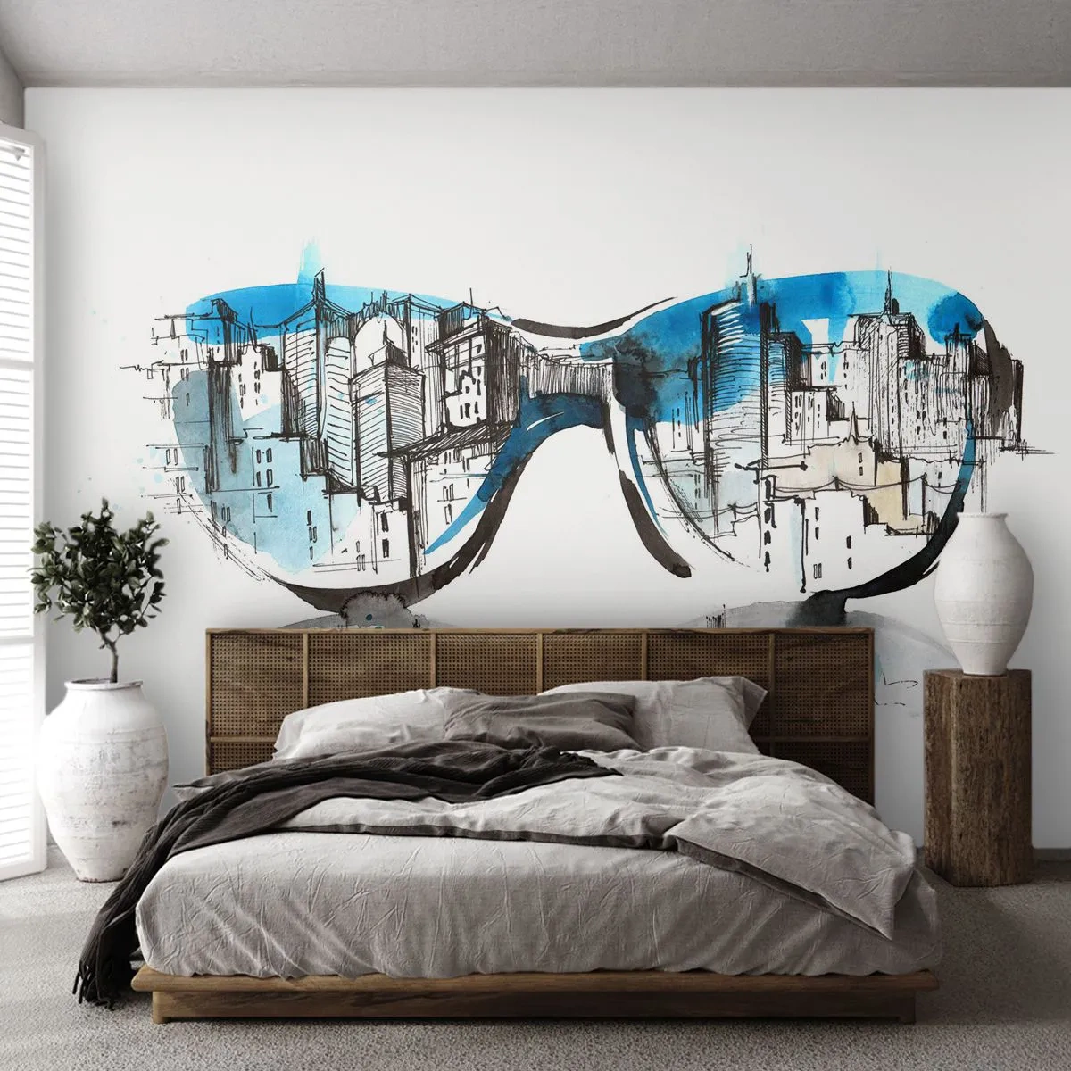 Fotótapéta Standard Eco - Nagyvárosi sikk - Absztrakció, Szemüveg, Építészet - 200x140 cm