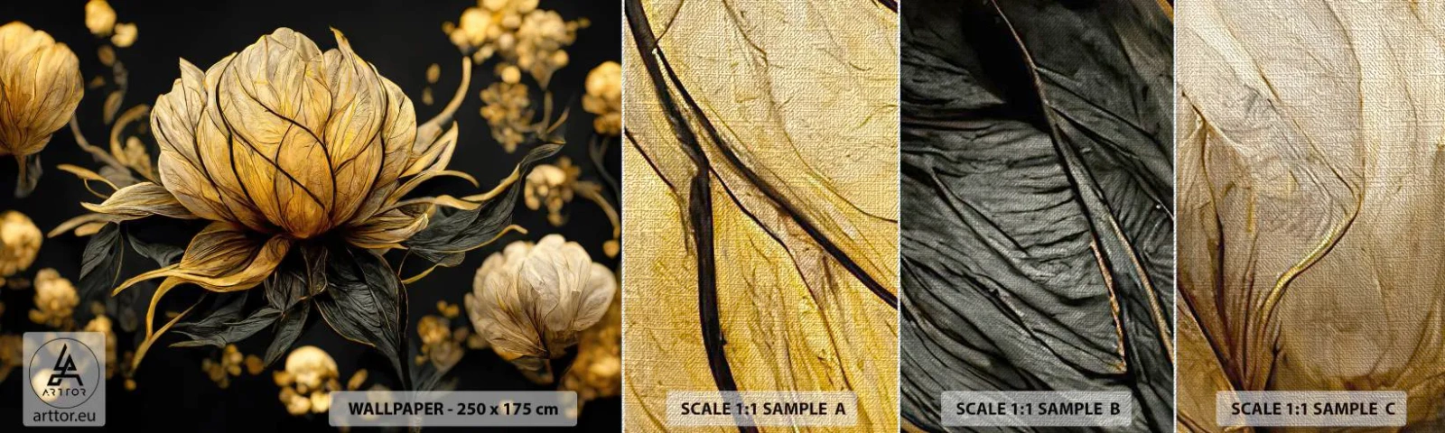 Fotótapéta Minta Premium Canvas - Finom törékenység - Virág, Art Deco, Fényesség - 100x30 cm