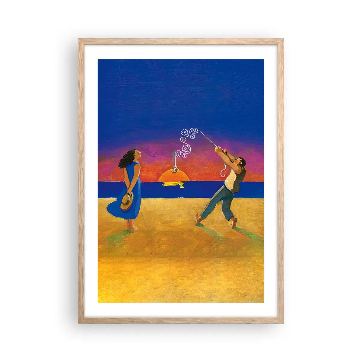 Poszter világos tölgy keretben - Több, mint egy csillag az égből - 50x70 cm