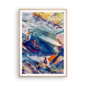 Poszter világos tölgy keretben - Színkavalkád - 70x100 cm