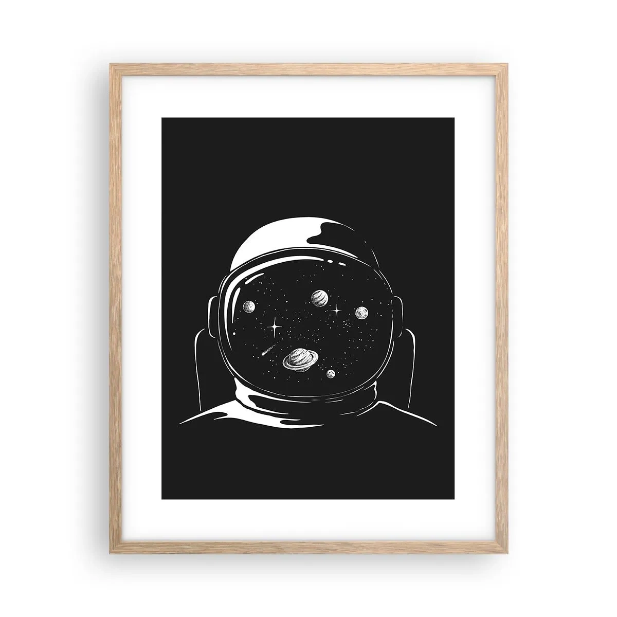 Poszter világos tölgy keretben - Szép kilátás - 40x50 cm