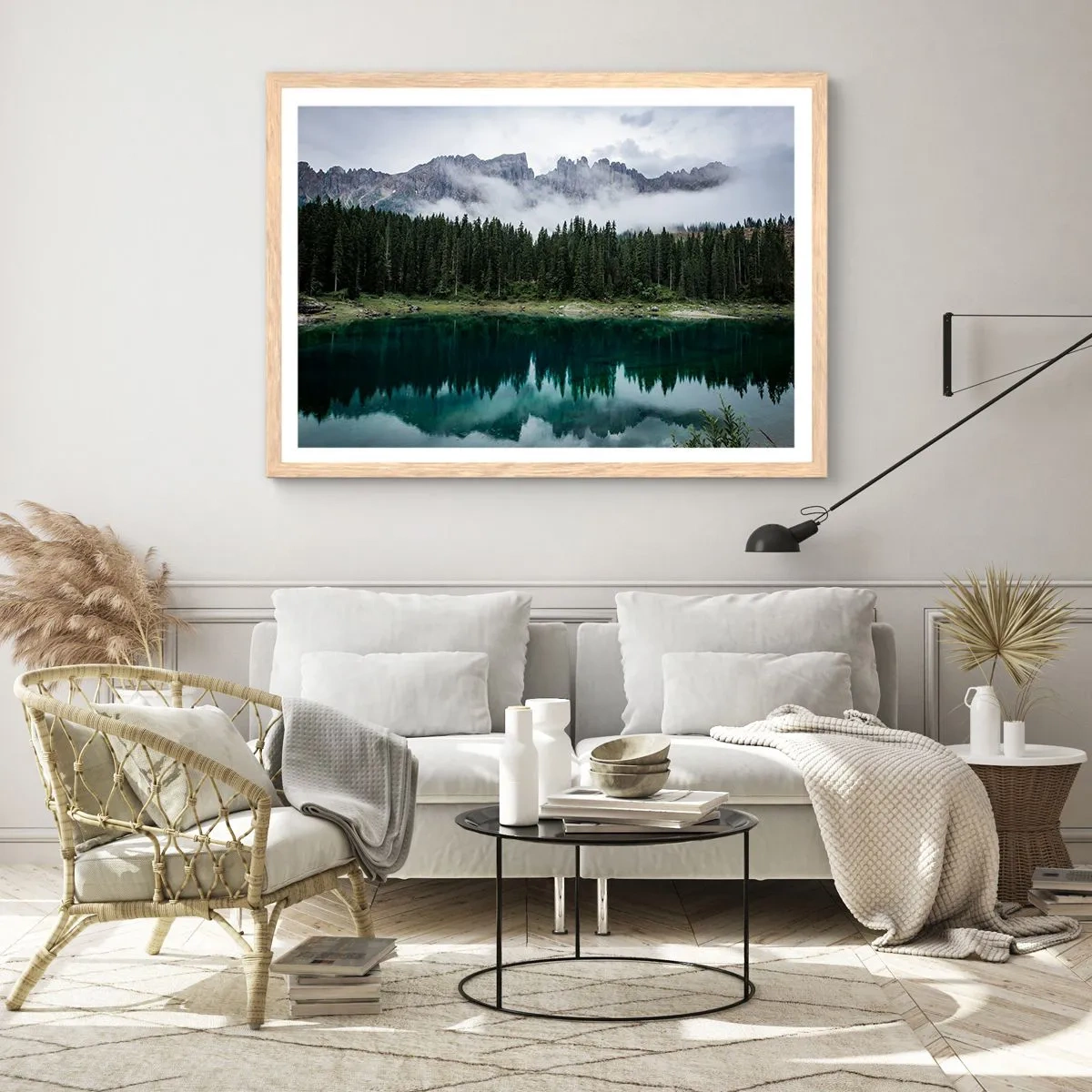 Poszter világos tölgy keretben - Csitt, csit, ne zavard fel az állóvizet... - 50x40 cm