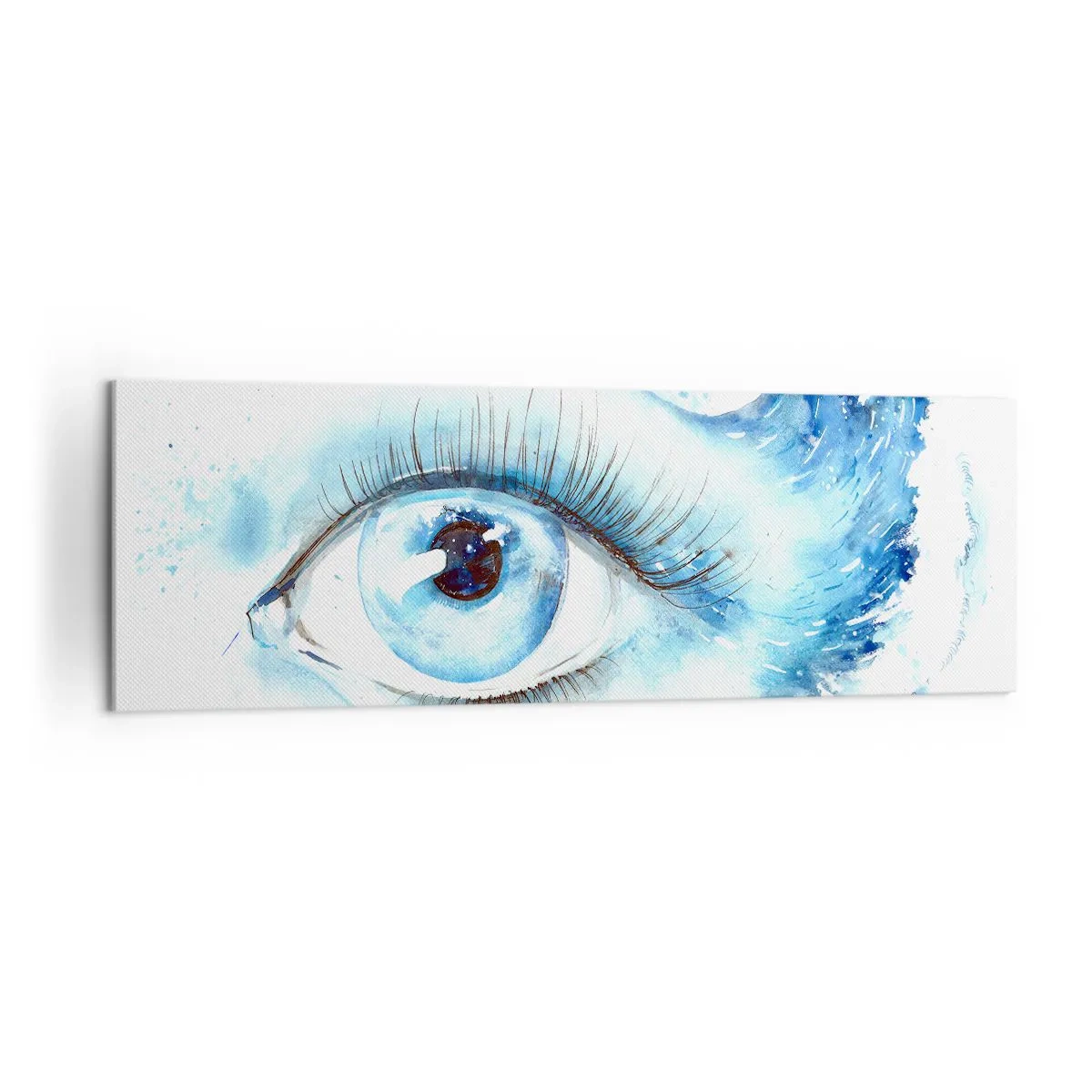 Vászonkép - Elmerülni a tekintet kékjében - 160x50 cm