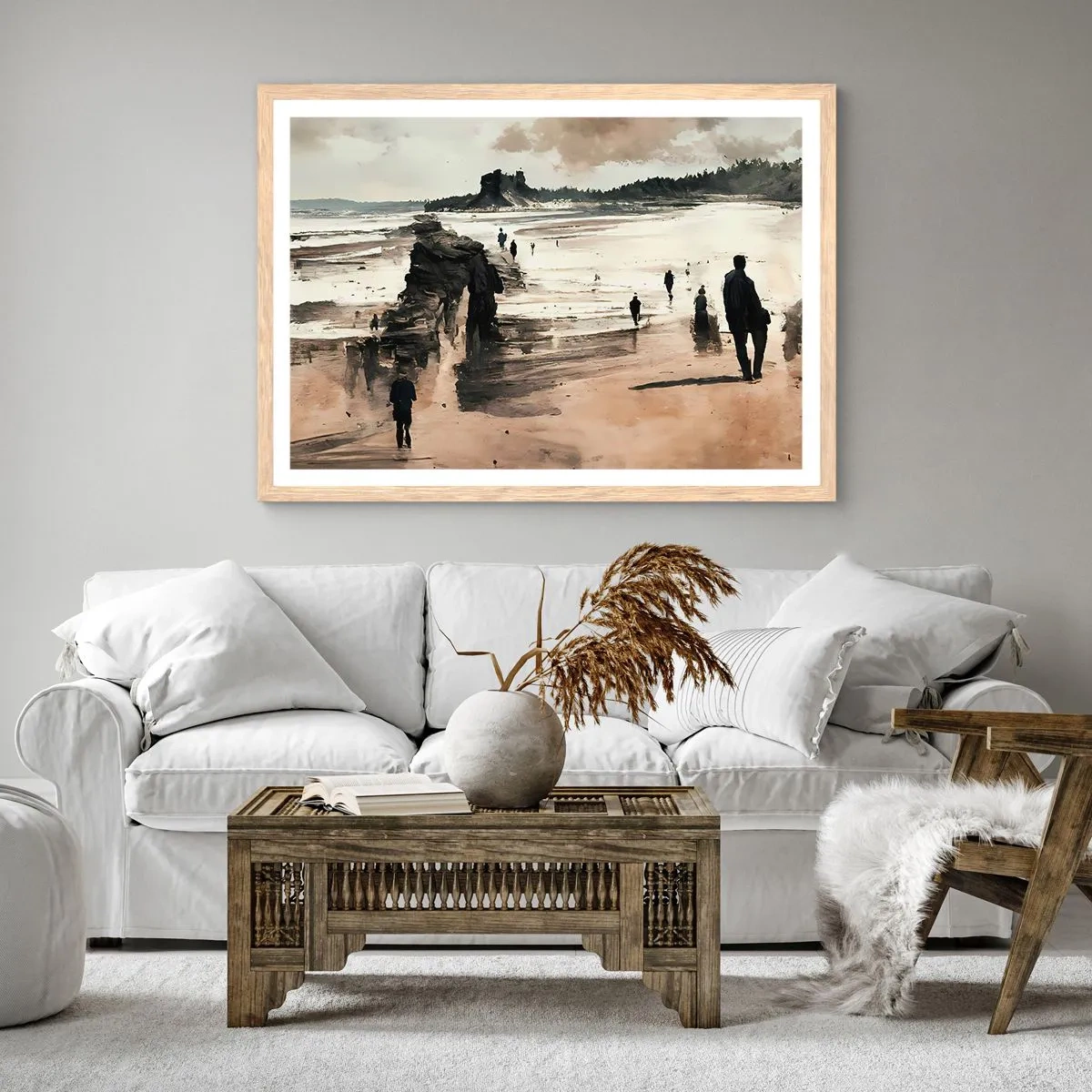 Poszter világos tölgy keretben - Megidézett - 100x70 cm