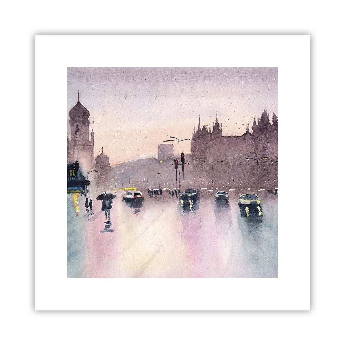 Poszter - Az esős ködben - 30x30 cm