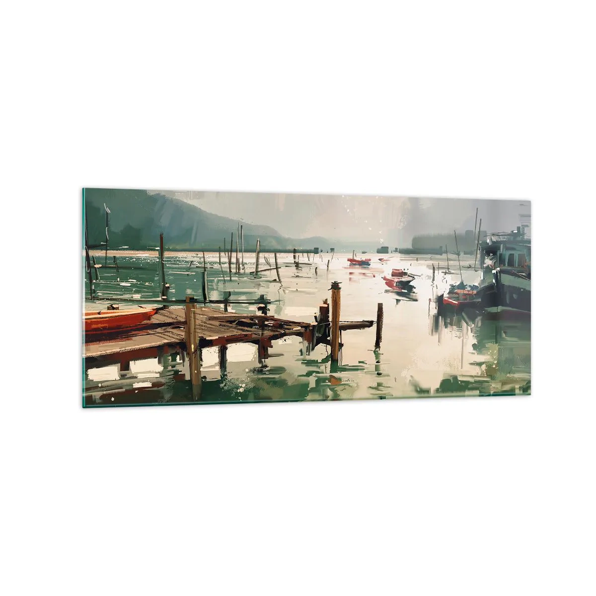 Üveg kép - Leöntött olvasztott holddal - 120x50 cm