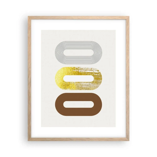 Poszter világos tölgy keretben - Óóó! - 40x50 cm