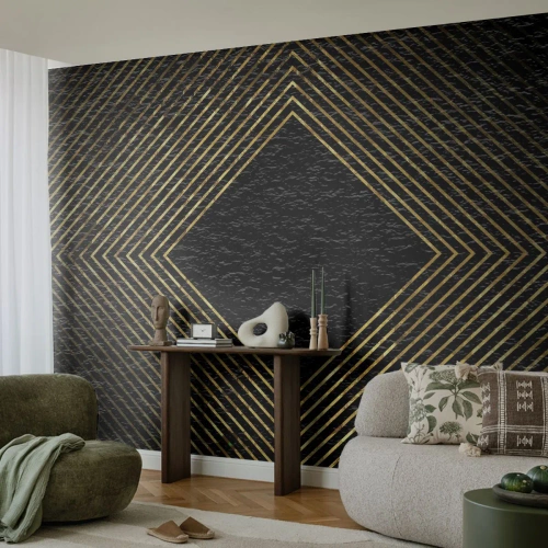 Fotótapéta Premium Sand - Geometria glamour stílusban - Art Deco, Modern, Fényesség - 500x350 cm