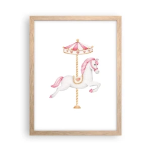 Poszter világos tölgy keretben - Elindult egy patával - 30x40 cm