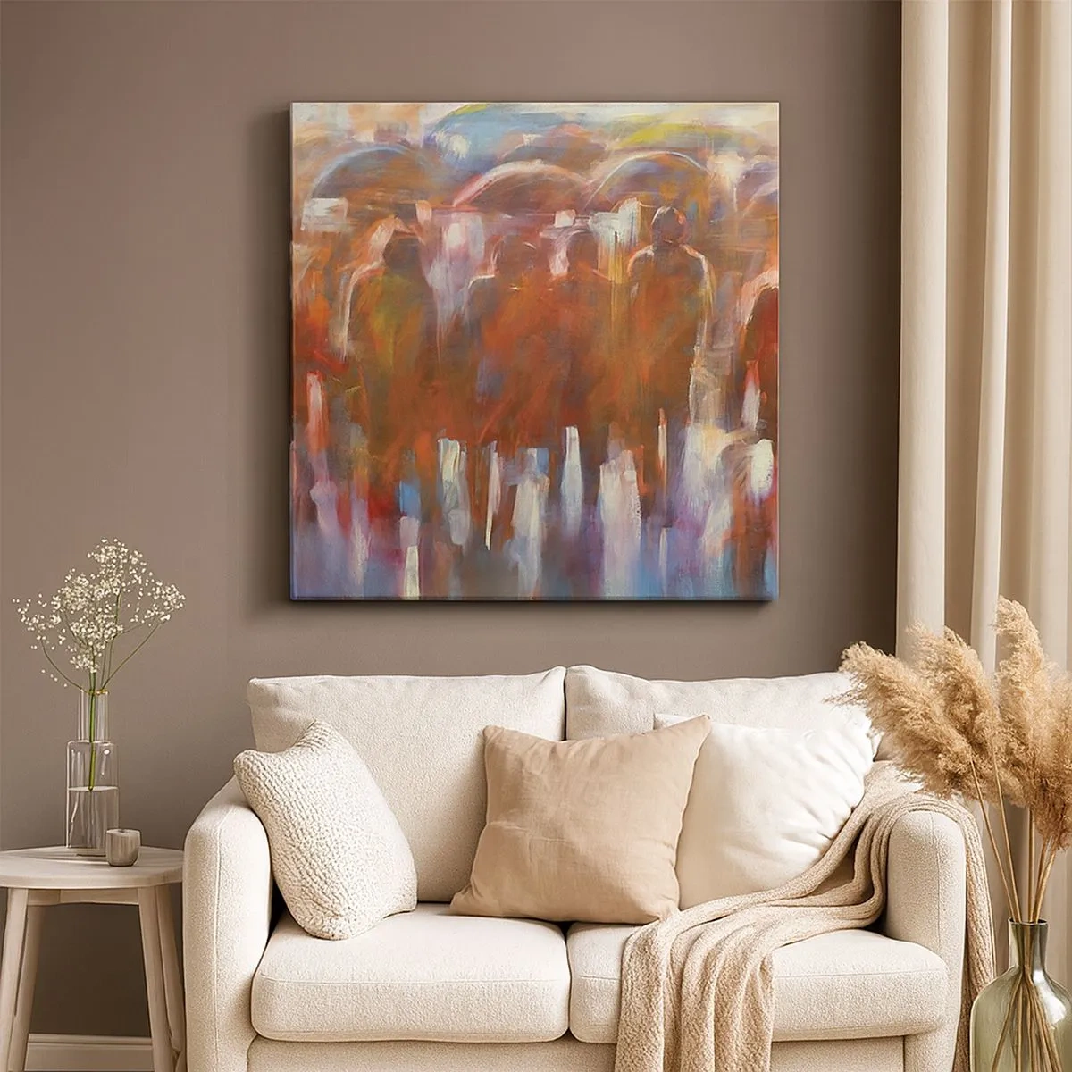 Vászonkép - Egyenlőek esőben és ködben - 30x30 cm