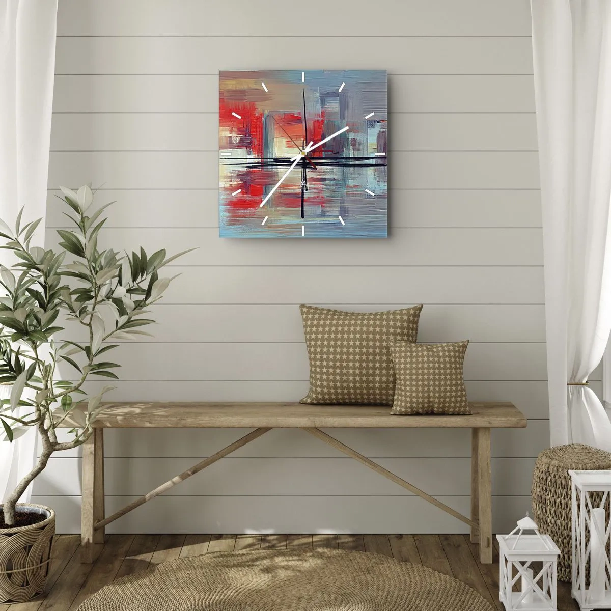 Falióra, Óra - Tájkép egy ismeretlen dimenzióban - 40x40 cm