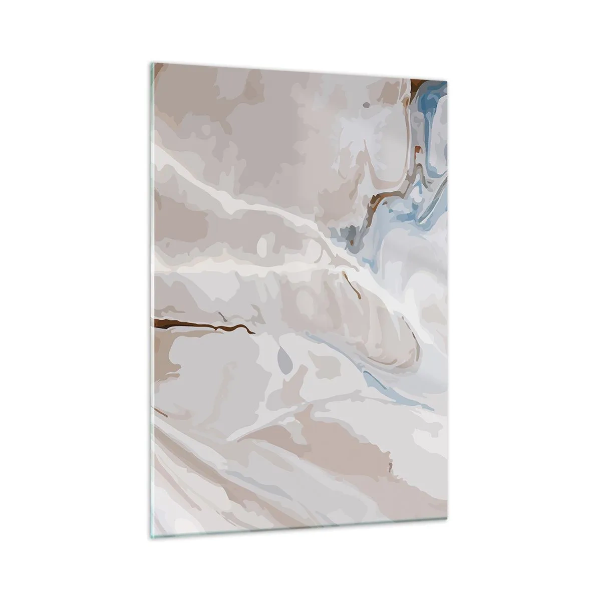 Üveg kép - Kék kanyarog a fehér alatt - 50x70 cm