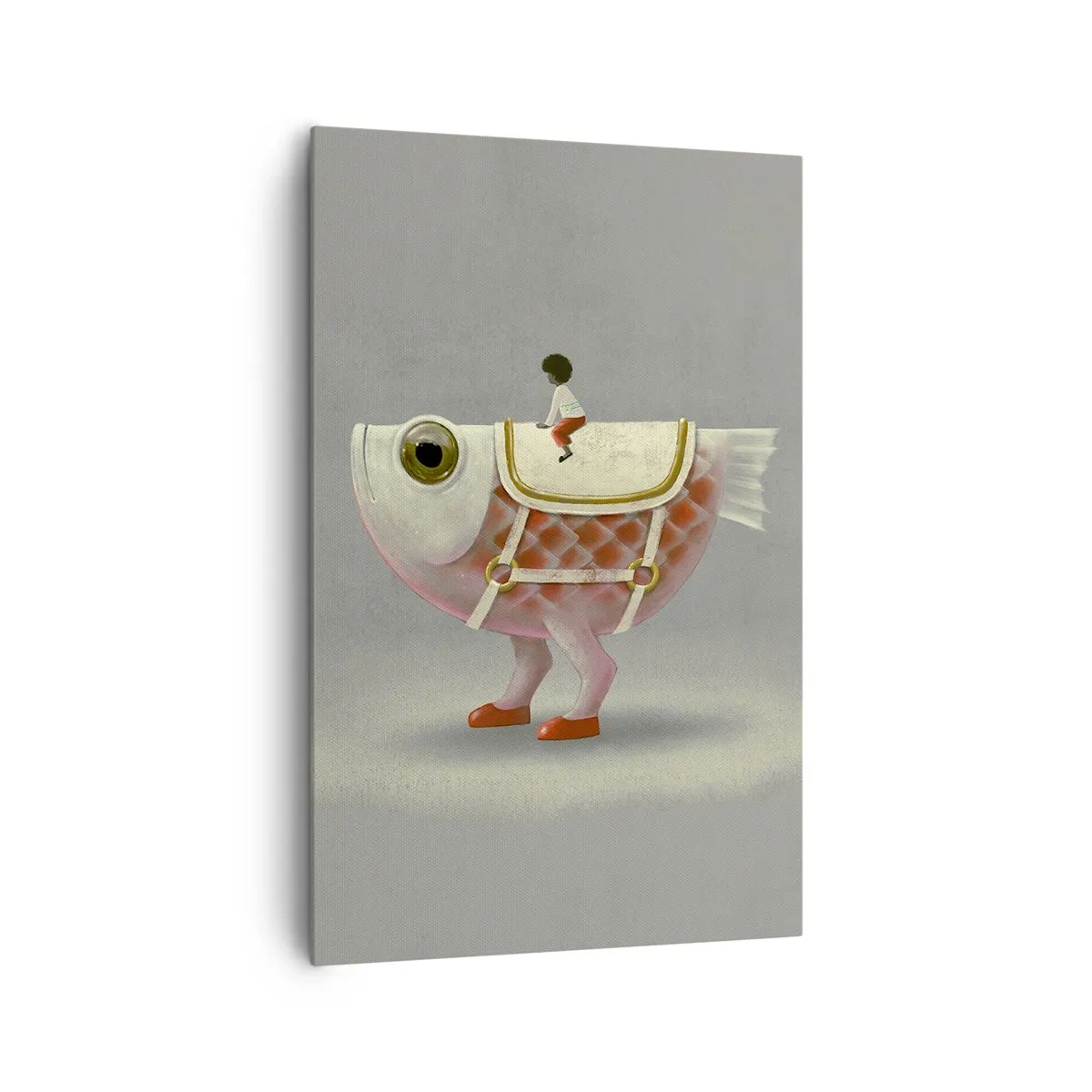 Vászonkép - A halas lovas - 80x120 cm