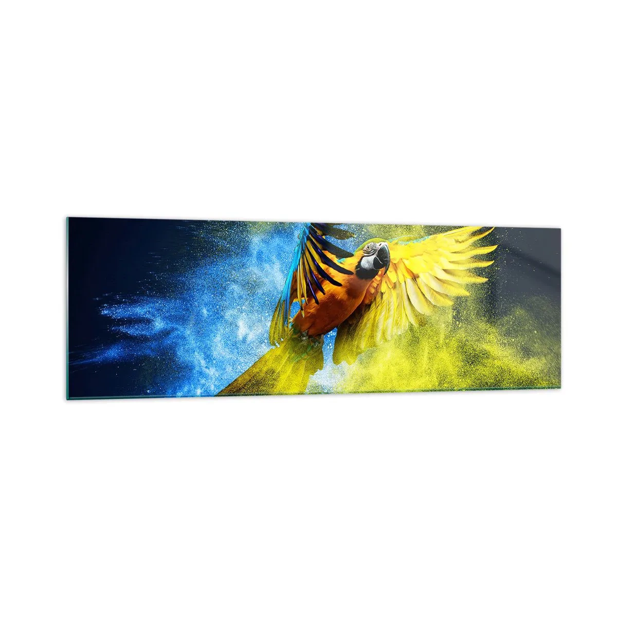 Üveg kép - A kék és arany porban - 160x50 cm