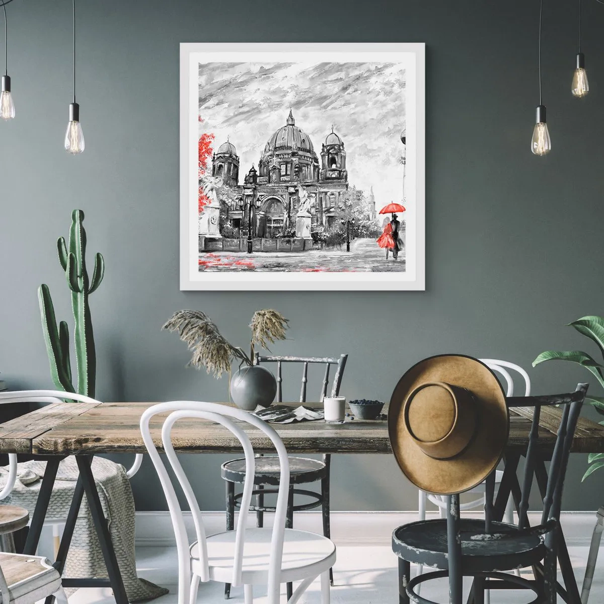 Poszter fekete keretben - Berlini találkozó - 50x50 cm